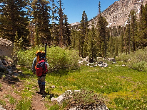 Hiking back to the car.