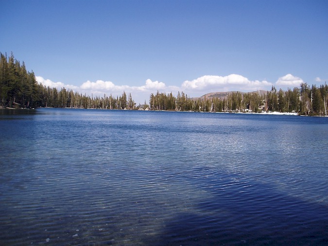 A windy McCloud Lake.