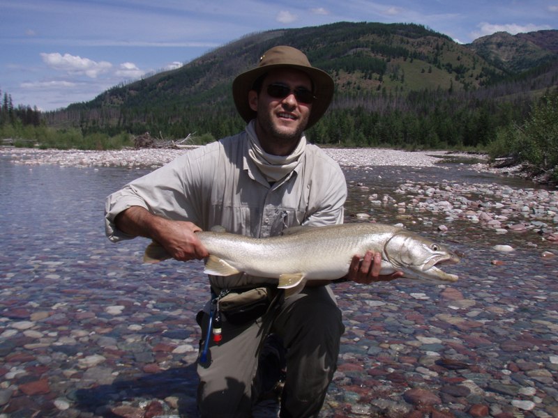 Noah and his Bull Trout. Picture by Bernard Yin.