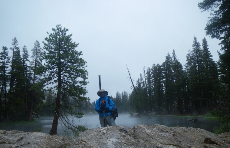 Requisite "selfie" at Camp Lake. There used to be a great boulder for this but someone rolled it over....
