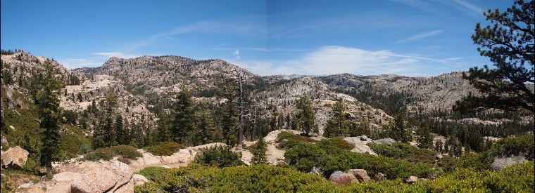 Two routes in via Piute Meadow trail on the left or Groundhog Meadow trail on the right...